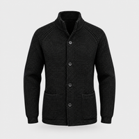 Cardigan Uomo Waffle-Knit Vestibilità Rilassata con Bottoni | 8 Colori | Taglie S-4XL