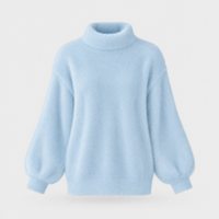 Maglione Donna Fluffy in Angora Collo Alto Vestibilità Rilassata | 8 Colori | Taglie S-3XL