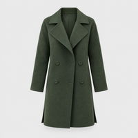 Cappotto Donna Oversized Lungo Doppiopetto in Misto Lana | 3 Colori | Taglie S-3XL