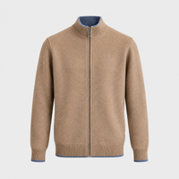 Cardigan Cappotto Uomo in Lana Merino Full-Zip in Maglia | 3 Colori | Taglie S-3XL