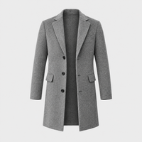 Cappotto Uomo Sartoriale Monopetto in Misto Lana Invernale | 2 Colori | Taglie S-3XL