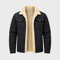 Giacca Uomo Casual con Colletto Sherpa Foderata in Pile | 5 Colori | Taglie S-3XL