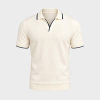 Polo Uomo Slim Fit in Cotone con Colletto Aperto | 2 Colori | Taglie M-3XL
