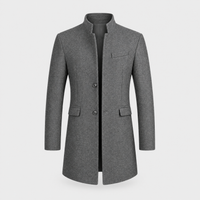 Cappotto Uomo Slim-Fit in Misto Lana con Colletto Alto | 4 Colori | Taglie M-4XL
