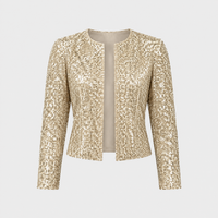 Giacca Donna Aperta a Paillette Sparkle Party | 3 Colori | Taglie S-2XL