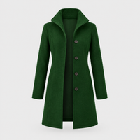 Cappotto Donna Classico Mid-Length con Bottoni | 7 Colori | Taglie S-3XL