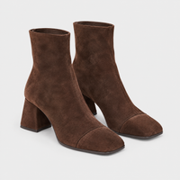 Stivaletti Donna Punta Squadrata con Tacco Squadrato | 5 Colori | Taglie EU 35-43