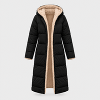Cappotto Donna Lungo con Cappuccio Trapuntato Foderato in Sherpa Invernale | 7 Colori | Taglie S-3XL