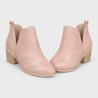 Stivaletti Donna Vintage Slip-On con Tacco Squadrato | 3 Colori | Taglie EU 35-43
