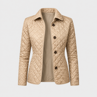 Giacca Donna Sartoriale Trapuntata a Rombi con Bottoni | 5 Colori | Taglie XS-3XL