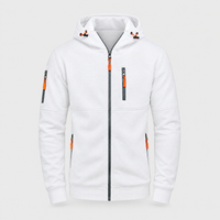 Felpa Uomo Zip-Up con Cappuccio Foderata in Pile Multi-Tasche | 9 Colori | Taglie S-5XL