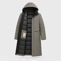 Cappotto Uomo Isolato Longline con Cappuccio Full-Zip Trapuntato | 3 Colori | Taglie S-3XL