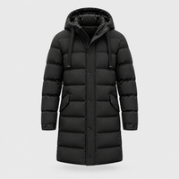 Piumino Uomo Lungo con Cappuccio Invernale | 3 Colori | Taglie S-3XL