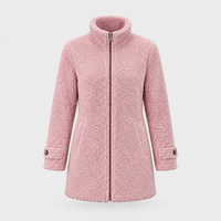 Cappotto Donna Teddy in Pile Full-Zip con Colletto Alto | 4 Colori | Taglie S-3XL