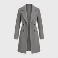 Cappotto Donna Elegante Lungo Slim Fit con Bottoni e Revers a Punta | 3 Colori | Taglie S-3XL