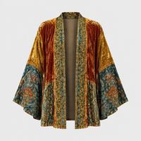Cardigan Kimono Donna Trapuntato Boho Leggero Layering | Bordeaux | Taglie XS-XL