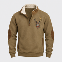 Pullover Uomo Comfortable con Zip a Maglia | Marrone Nero Blu Grigio | Range Ampio | Taglie S-5XL