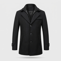 Cappotto Uomo Overcoat Sartoriale in Misto Lana con Bottoni | 5 Colori | Taglie S-3XL