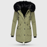 Parka Donna Invernale Fitted con Cappuccio in Peluche | 6 Colori | Taglie S-5XL