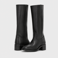 Clara | Stivali Donna Alti al Ginocchio in Similpelle | Tacco a Blocco e Suola Antiscivolo | 4 Colori | Taglie EU 33-42.5