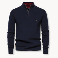 Cardigan Uomo Half-Zip Mock Neck a Costine | 5 Colori | Taglie S-2XL