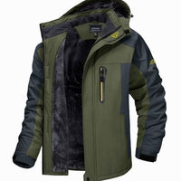 Giacca Uomo Invernale Heavy-Duty con Cappuccio Foderata in Pile | 4 Colori | Taglie M-4XL