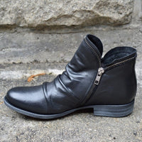 Stivaletti Donna Chic con Zip Laterale in Materiale Morbido | Nero Giallo Rosso Viola | Taglie EU 35-44