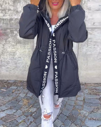 Parka Donna Midi Vestibilità Rilassata con Cappuccio e Coulisse | Nero Blu Navy Grigio | Taglie S-3XL