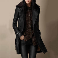 Giacca 3/4 Donna Doppiopetto dal Look Sleek con Collo in Peluche | Range Taglie Plus | Taglie S-4XL
