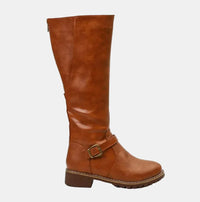 Stivali Donna al Ginocchio in Materiale Vegan con Fibbia | 3 Colori | Taglie EU 35-43